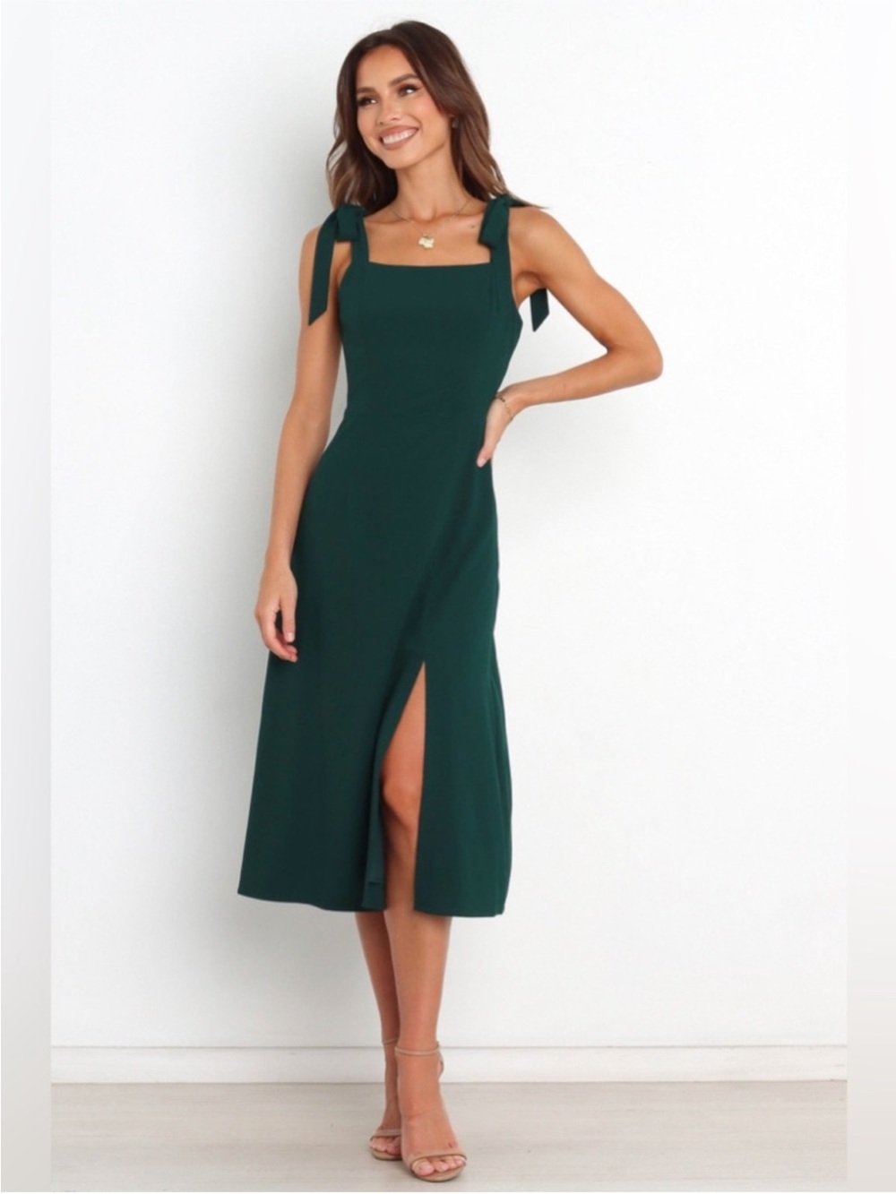 Petal & Pup Laurel Midi Dress Size 8 Emerald Green Sleeveless NWOT